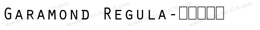 Garamond Regula字体转换